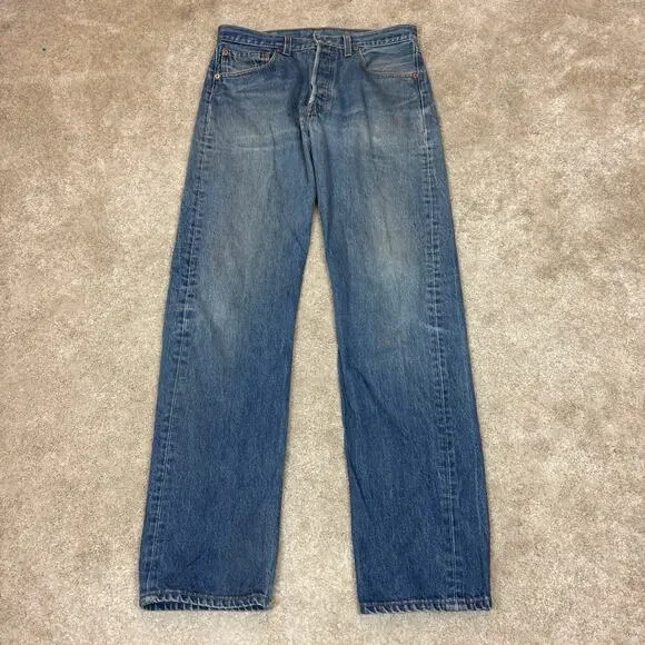 Vintage 90s Levi's 501xx Straight Leg Jeans 34x36 (32x33) Made in USA - Picture 3 of 14